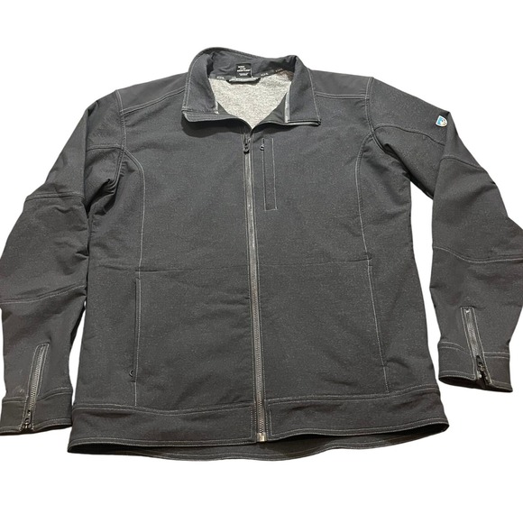 Kuhl Klash Jacket Mens Large Gray Softshell Water Resistant Coat Gorpcore